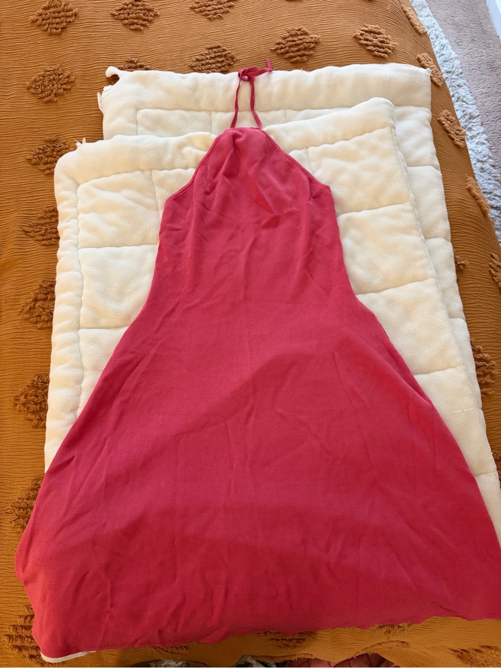 cult gaia Pink Halter Backless Slip Dress